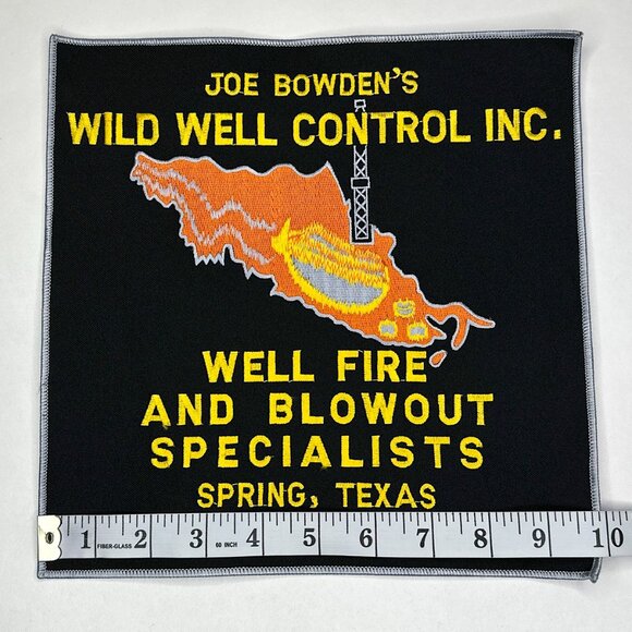 VTG Joe Bowden's Wild Well Control Inc. Spring Texas Large Back Patch 10"x10" - Picture 5 of 8